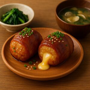 チーズの肉巻きおにぎり