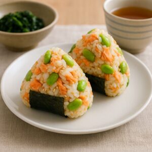 鮭と枝豆のたんぱく質おにぎり