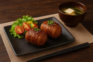 焼肉のたれ肉巻きおにぎり